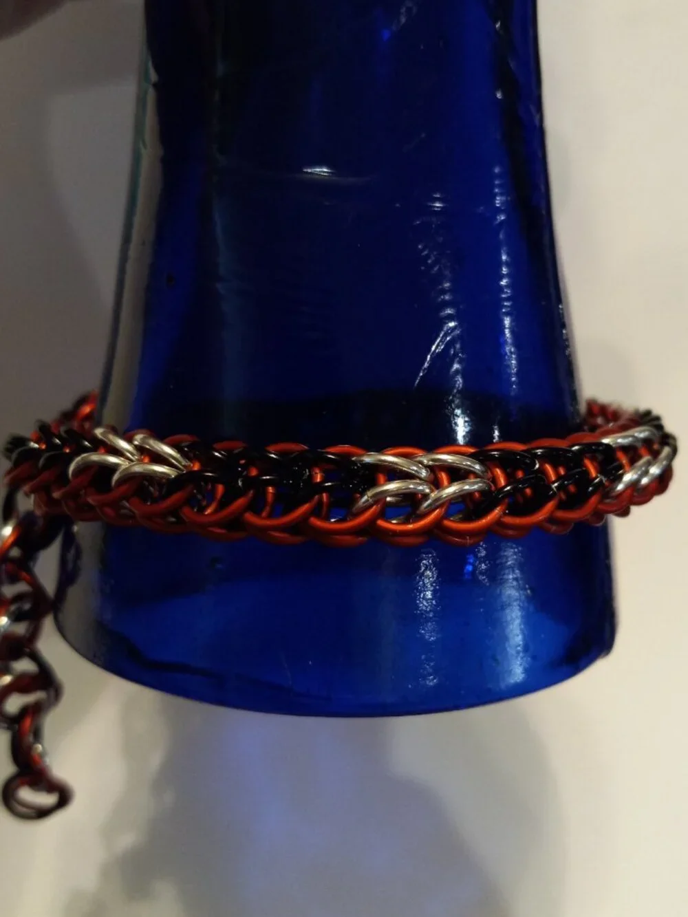 Red, black, & silver Full Persian bracelet